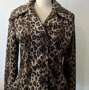 Rampage animal print jacket leopard size large